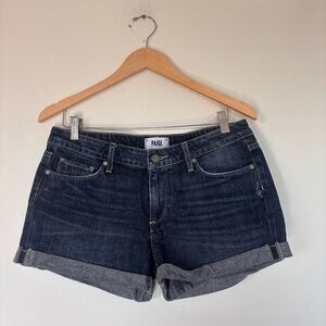 Paige Dark Wash Denim Jean Shorts size 28